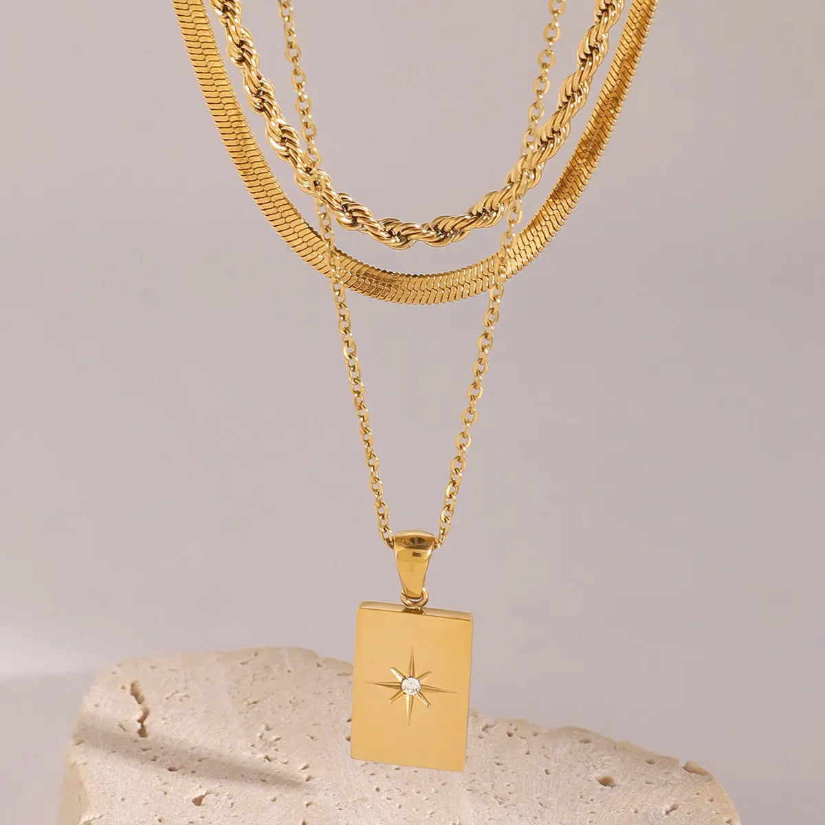 Raphaela Premium Gelaagde Gouden Ketting Glimara
