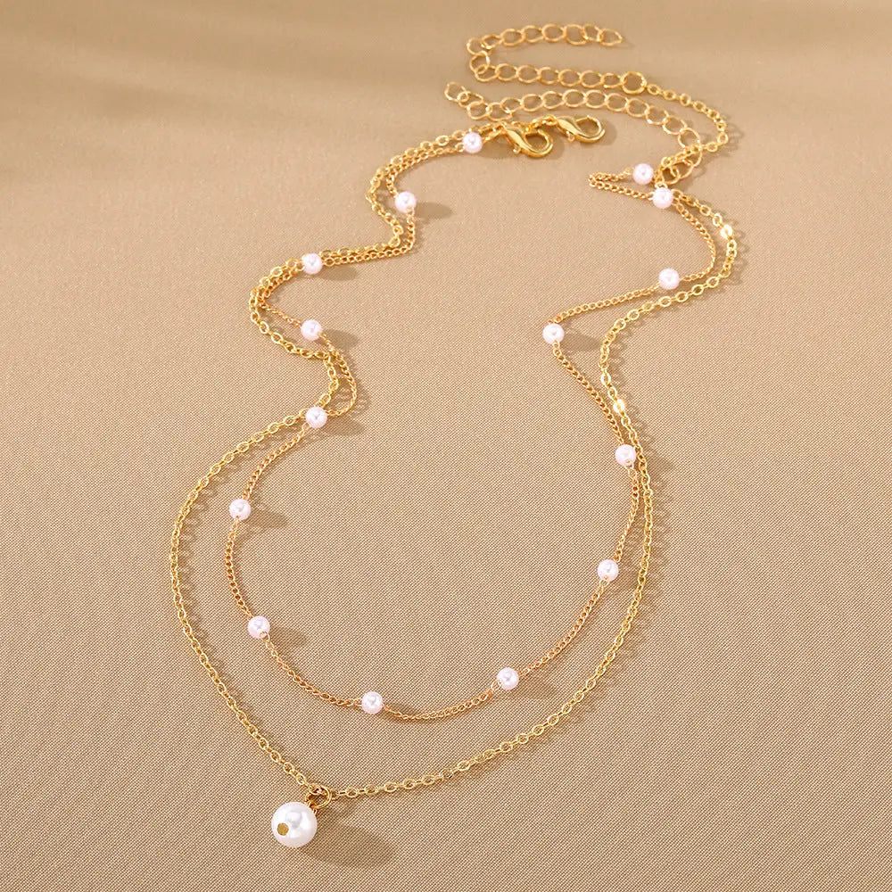 Gouden Parel Ketting Dames Glimara