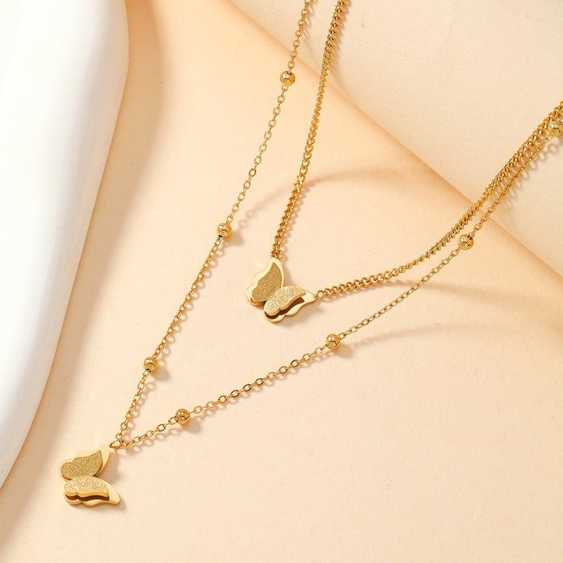 Dubbele Vlinderketting voor Dames | Minimalistisch & Stijlvol Glimara