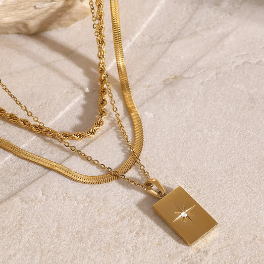 Raphaela Premium Gelaagde Gouden Ketting Glimara