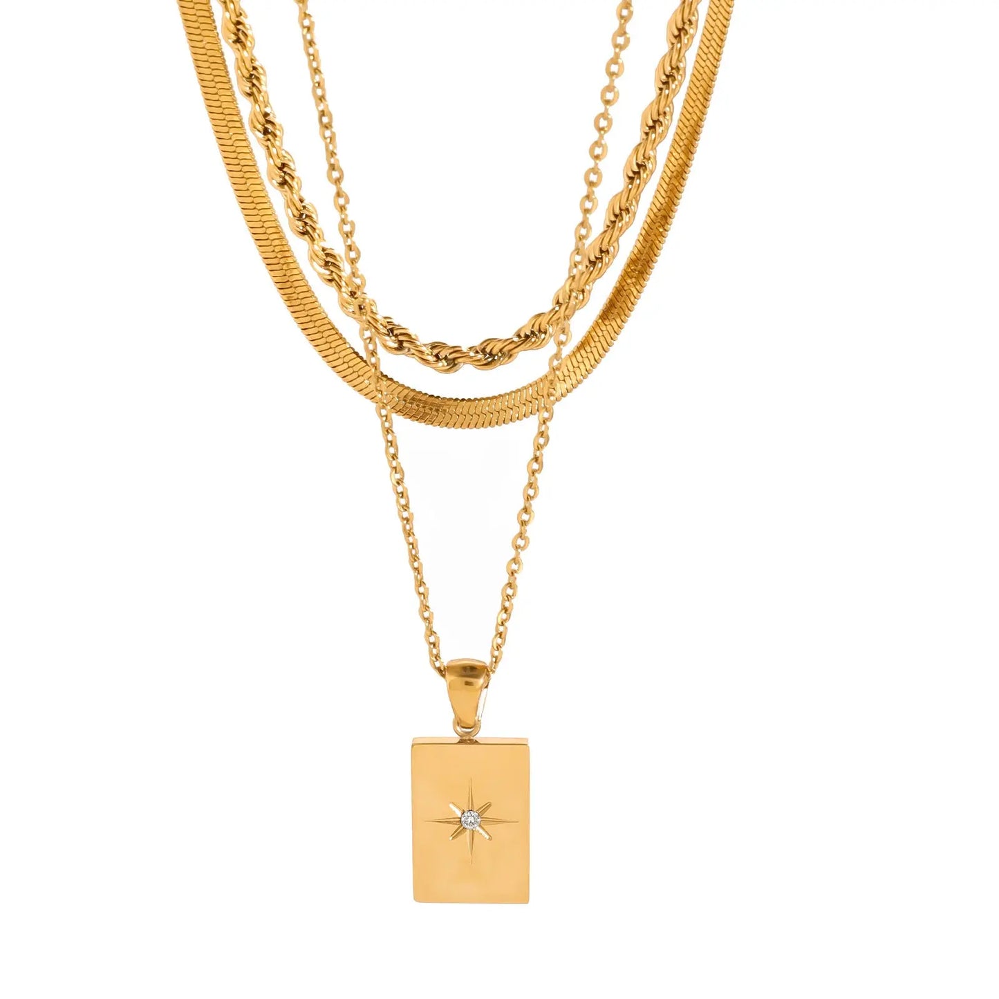 Raphaela Premium Gelaagde Gouden Ketting Glimara