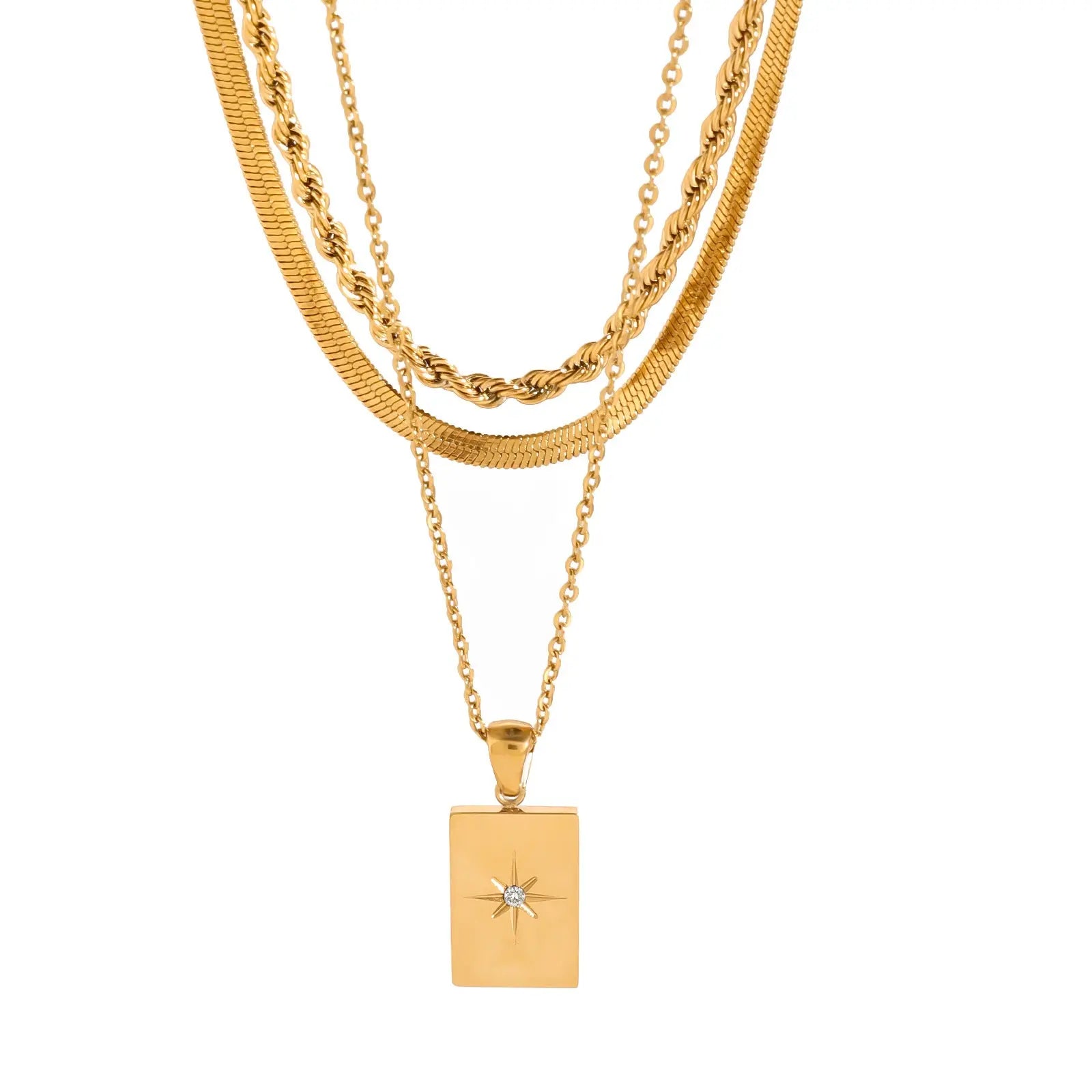 Raphaela Premium Gelaagde Gouden Ketting Glimara